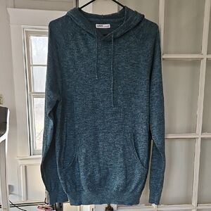 Sonoma Blue Pullover Hoodie Sweater with V-Neck